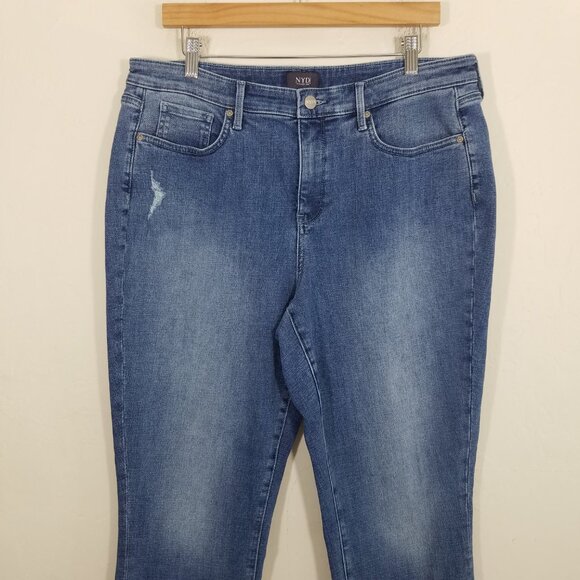 NYDJ LiftxTuck Technology Stretch Jeans Blue Size 14 - Picture 2 of 7